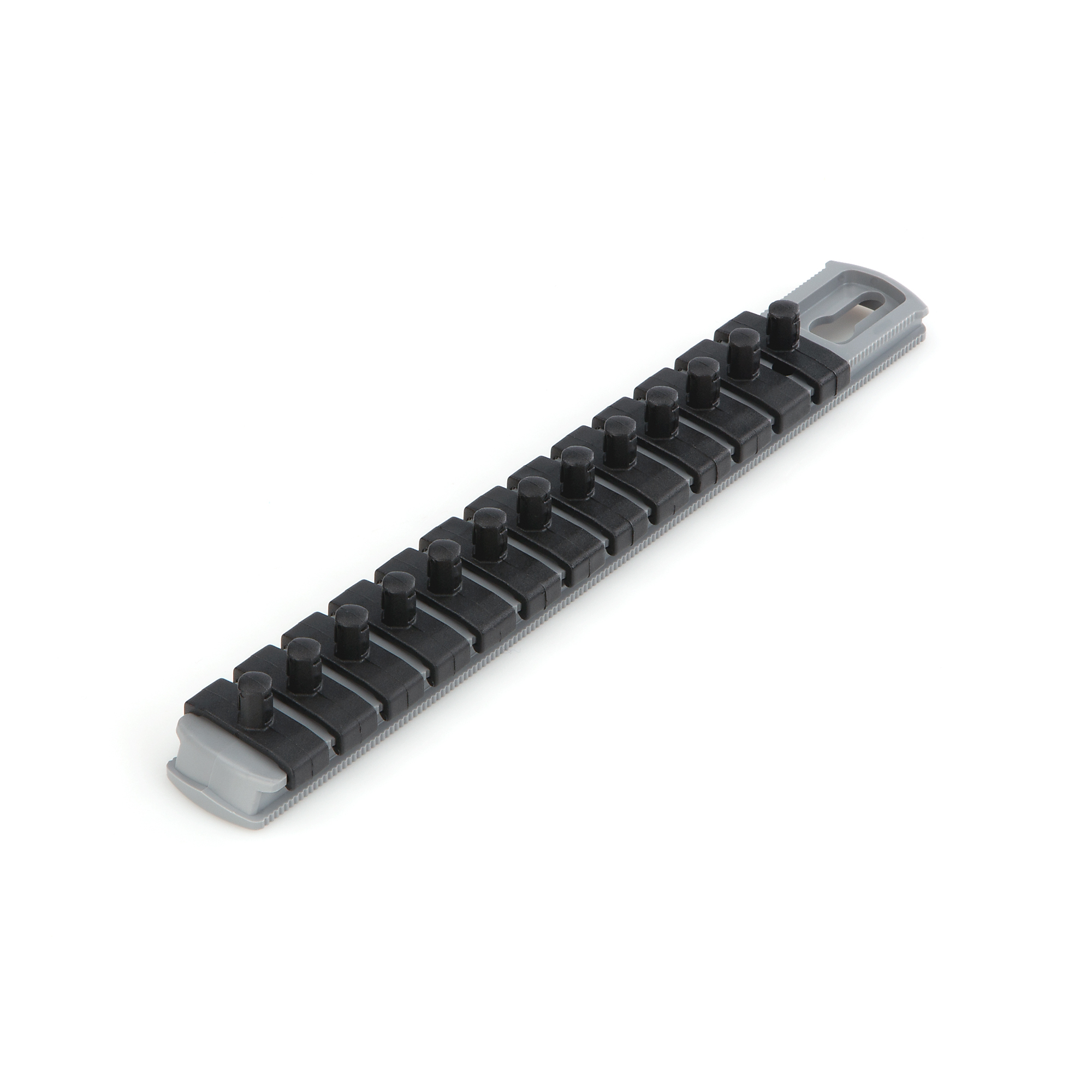 TEKTON 1/4 Inch Drive x 8 Inch Socket Rail, 13 Clips (Gray) | OSR01313